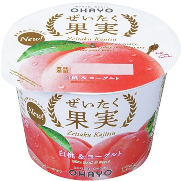 オハヨー乳業　ぜいたく果実白桃＆ヨーグルト